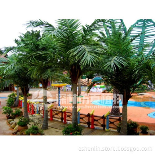 Garden decoration plastic trees artificial wooden palm trees